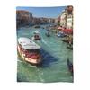 Traffic On The Grand Canal Blankets Soft Warm Flannel Throw Blanket Plush for Bed Living room Picnic Travel Home Couch