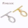 18K Gold Plated Brass OT Clasp Toggle Clasps Connector For DIY Bracelet Necklace Jewelry Making Findings Accessories