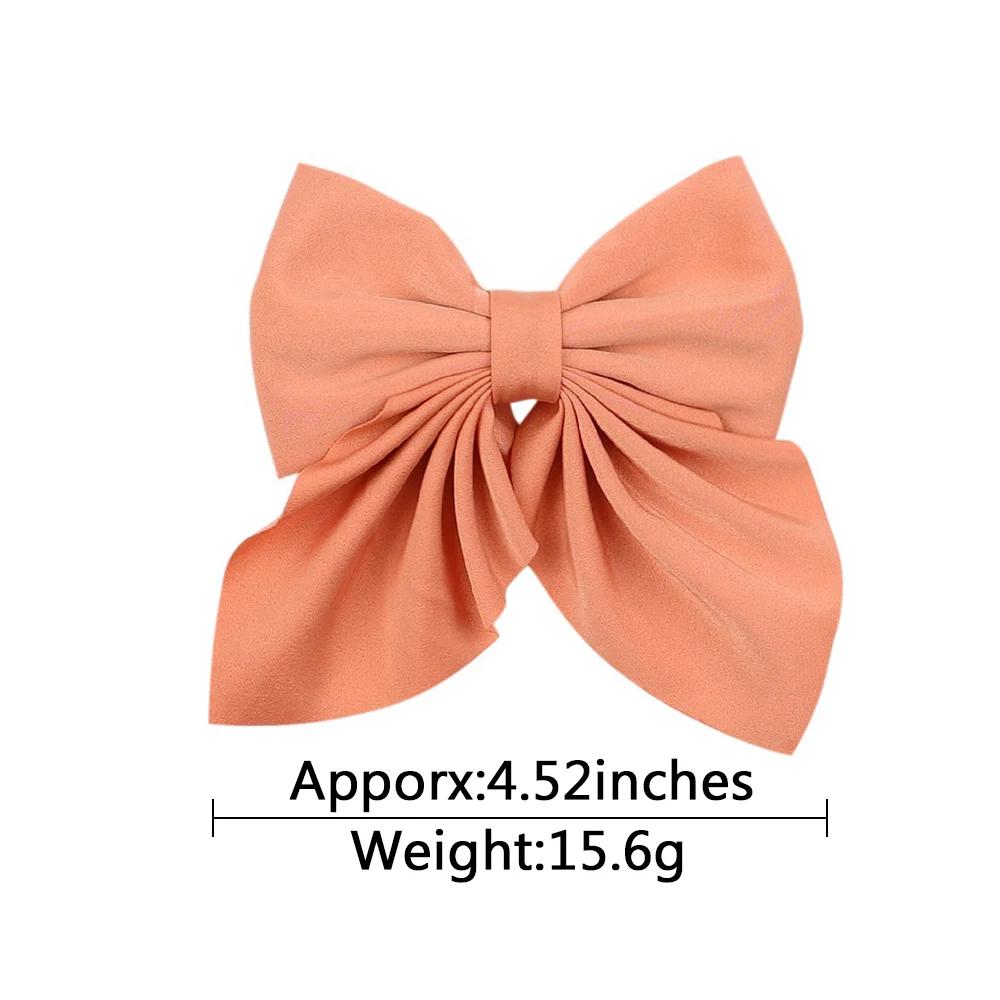 5Piece Mixed Color Ribbon Bow Girls Hair Clips Elegant Solid Color Bow Hair Accessories Hair Clips for Girls Headwear