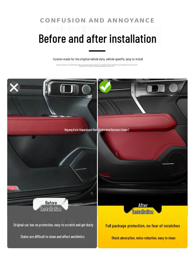 Tank 400hi4t Leather Door Storage Pockets - Thickened Nappa Leather Interior Mats