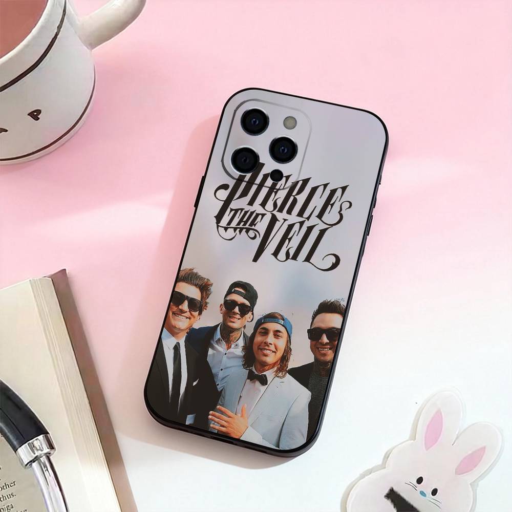 P-Pierce the V-Veil Band Phone Case Silicone Soft For IPhone 17,16,15,14,13,12,11,XS,Plus Pro Max