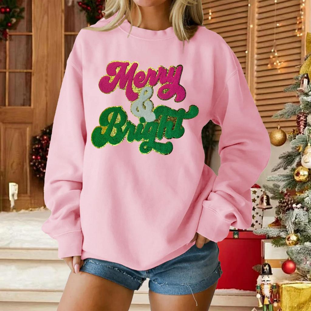 Ladies' Casual And Fashionable Long Sleeved Plush V-tie Pocket Plaid Printed Pullover Top
