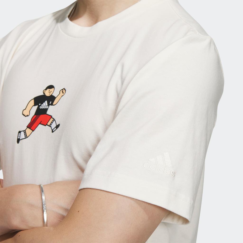 adidas X SEEBIN Graphic Story Tee with Cartoon Print Men Tops Pink White IA8117