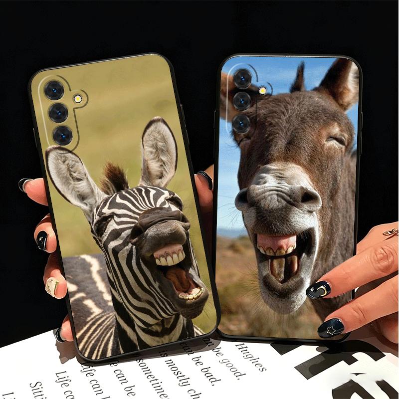 Funny Donkey Animal Soft Phone Case for Samsung A17 A37 A57 A16 A26 A36 A56 A15 A25 A35 A55 A14 A24 A34 A54 A13 A23 A33 A53 A52