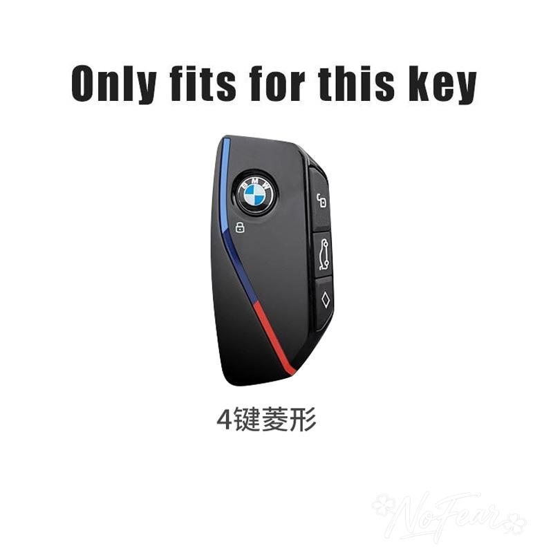 Car Zinc Alloy Key Case Bag Metal Key Shell for BMW X1 U11 X7 G07 XM G09 I7 7 Series G70 LCI iX I20 U06 G81 M3 Car Stickers PZ8