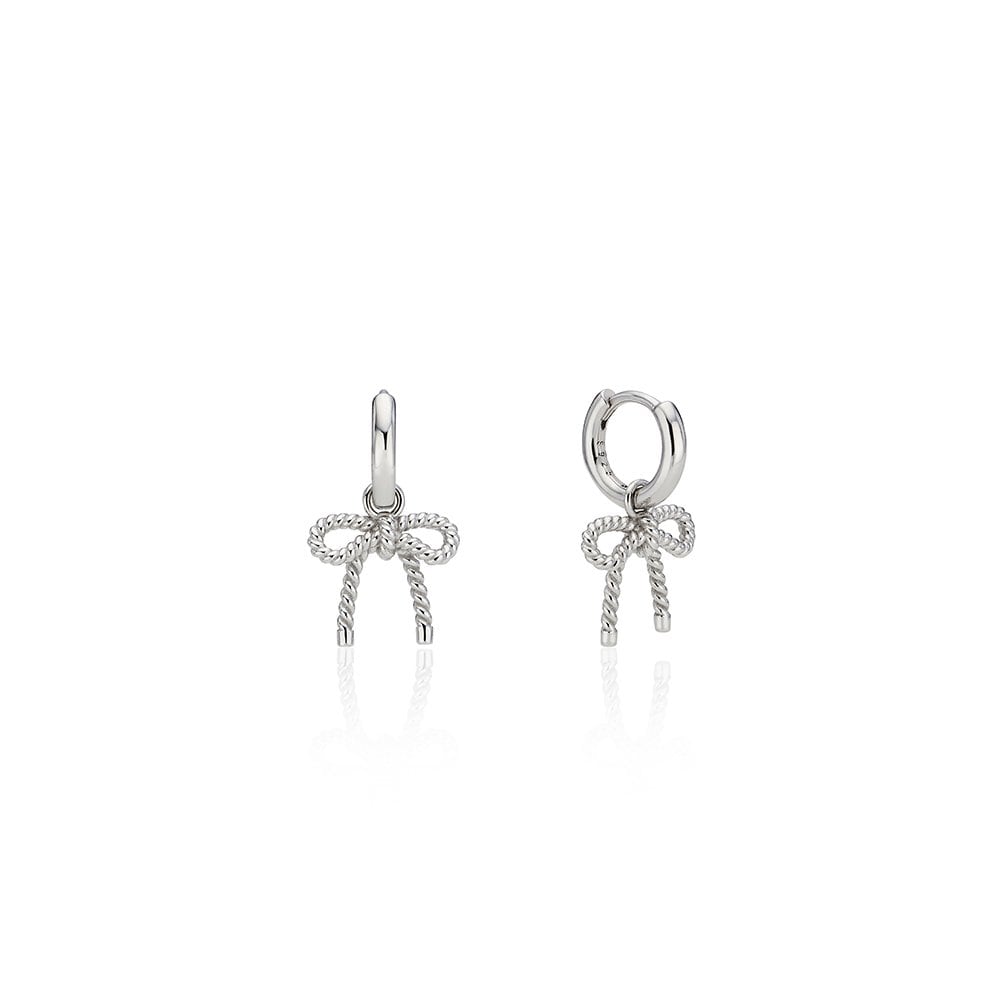 [By Iyer] Ribbon Silver (W) Twist One-Touch Earrings Bh6E39653W9Xxx