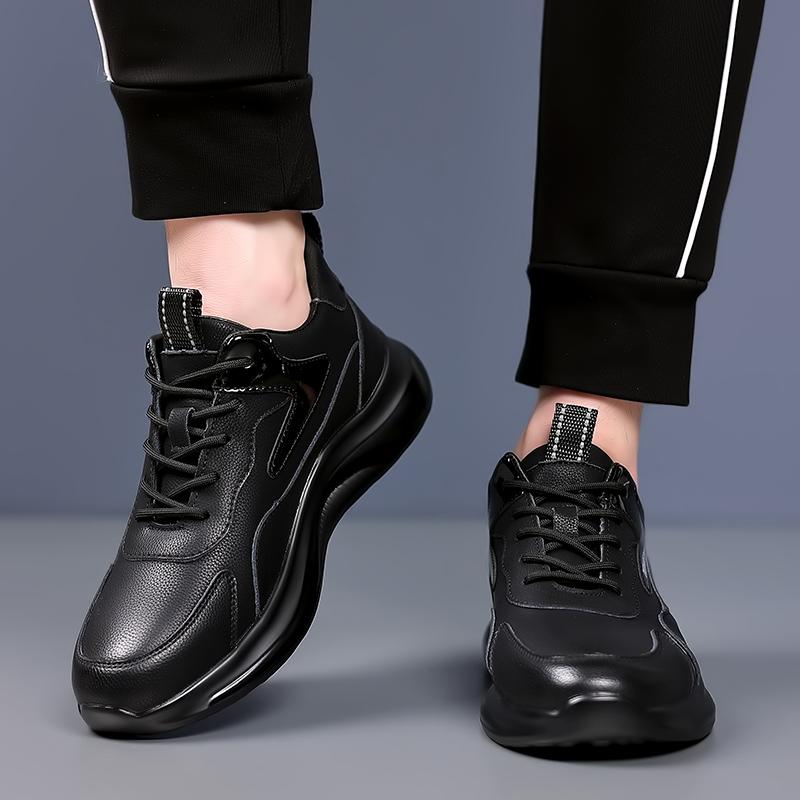 Fashion Shoes Men Genuine Leather Casual Shoes Brand Fashion Sneakers Men Black Designer Shoes Soft Men Sneakers Mocasine Hombre