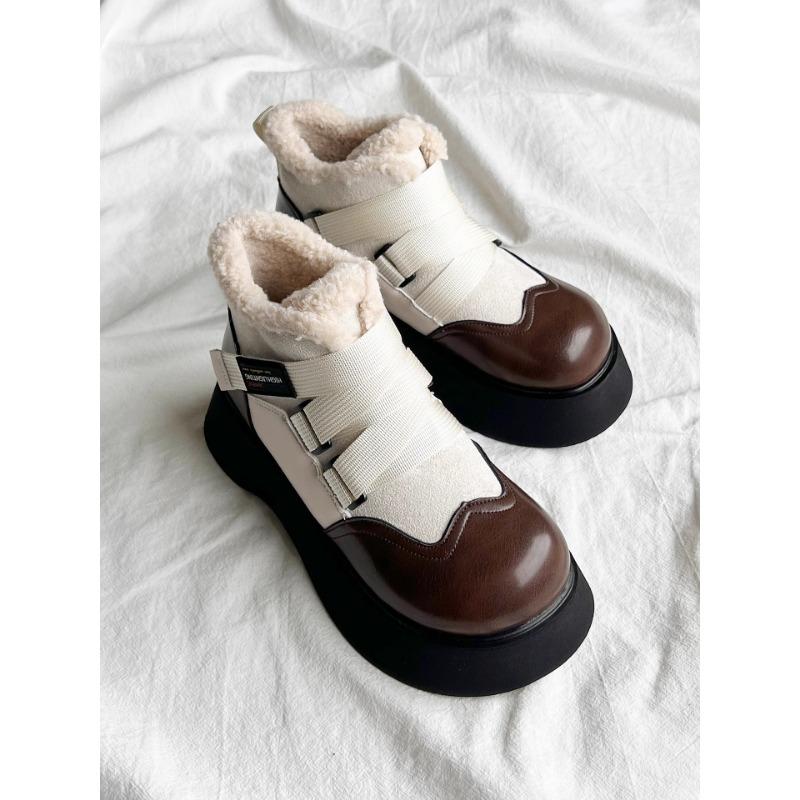 

Thick-soled heightening short boots, warm and piled thickened Martin boots, women s cotton shoes, non-slip snow boots 40