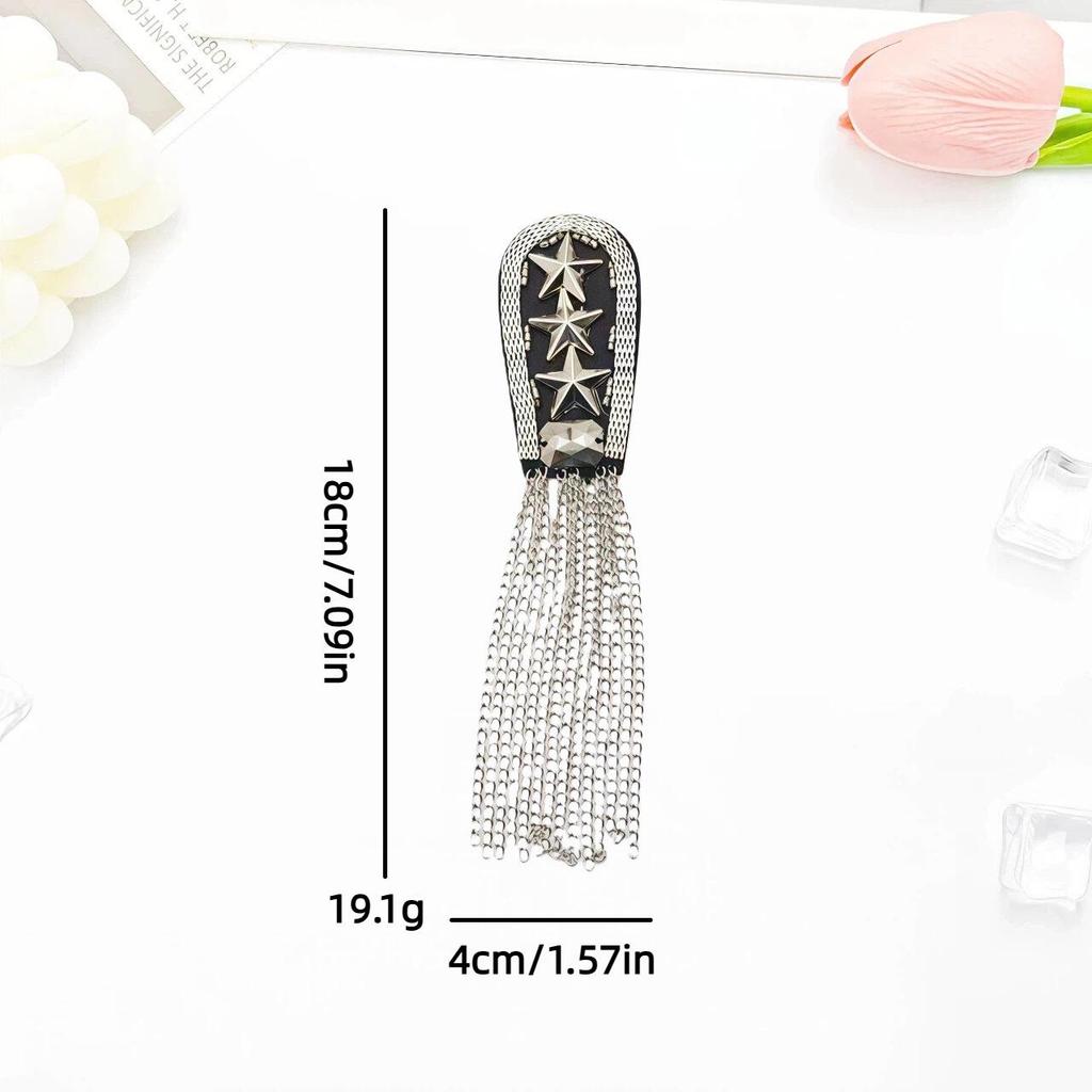 Handmade Metal Tassel Star Epaulet Armbands for Suits and Wedding Dresses