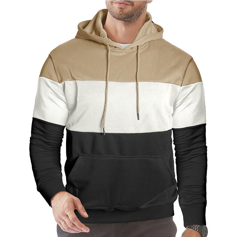 Autumn Winter Men's Sweatshirt Long Sleeve Casual Sports Contrasting Hoodie Man Hooded Sweatshirts Streetwear Jogging Tops