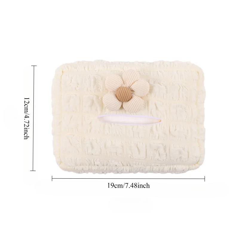 Car Tissue Box Puff Fabric Tissue Box Car Seat Back Armrest Paper Box Type Tissue Bag Car Interior Decoration  Accessories