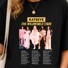 Hot Sale Katseye Wildworld Chaos Tour Double Sided Printed T-shirt Y2K Hip Hop Streetwear Gothic Cotton Oversized T-shirt