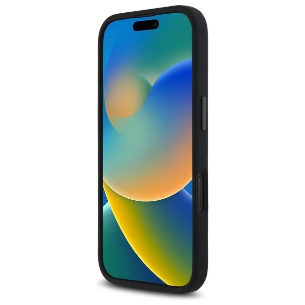 BMW Bmhmp16S23Srok Iphone 16 6.1        Czarny/Black Hardcase M Silicone Printed Ring Magsafe