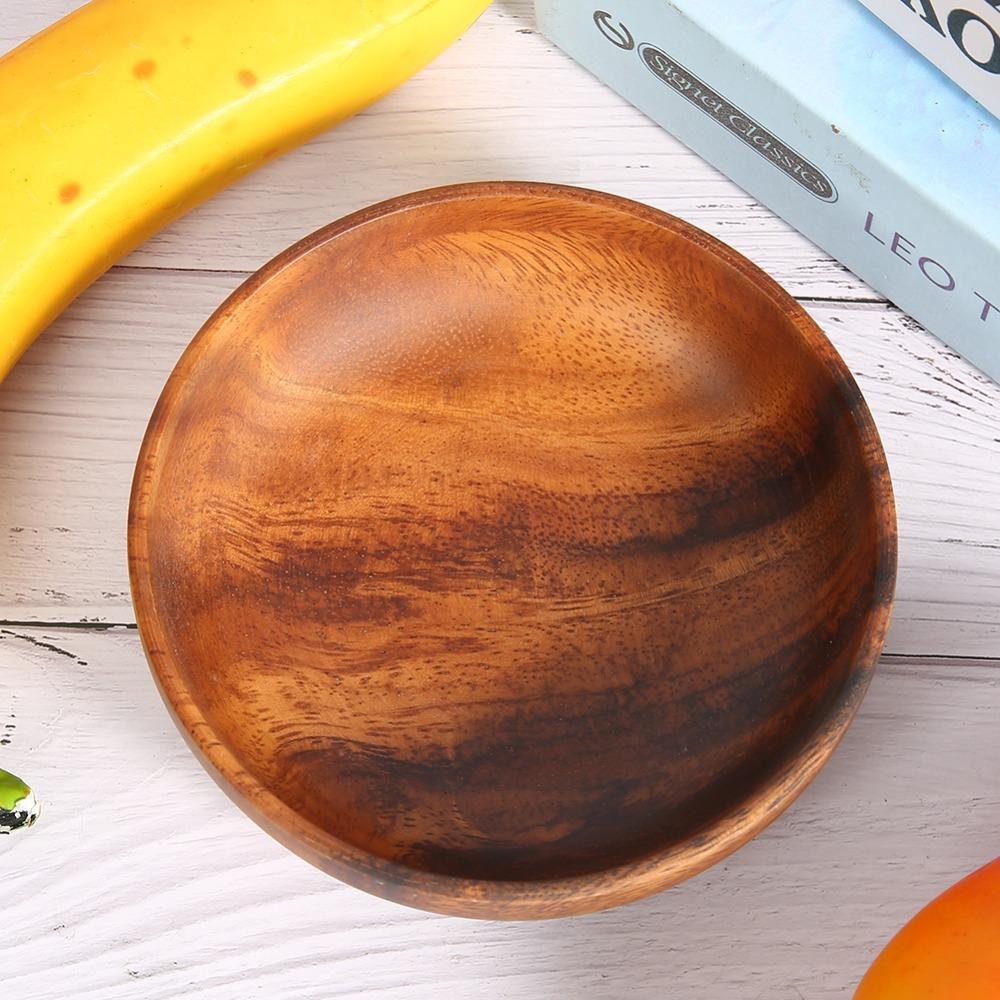 Smooth Salad Bowl Wooden Soup Bowl Reusable Rice Noodle Bowl  Salad Prep