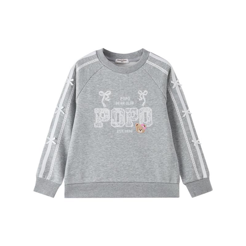 PawinPaw Girls Cartoon Bear Round Neck Sweatshirt 140