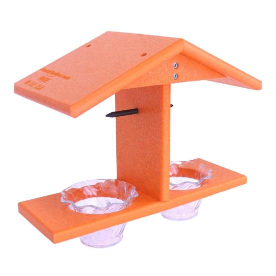 Yousheng Hanging Oriole Feeder, Outdoor Bird Feeder with Fruit Holder, Two-Cup Birdfeeder, Jelly And Fruit Feeder for Orioles Mockingbirds Backyard