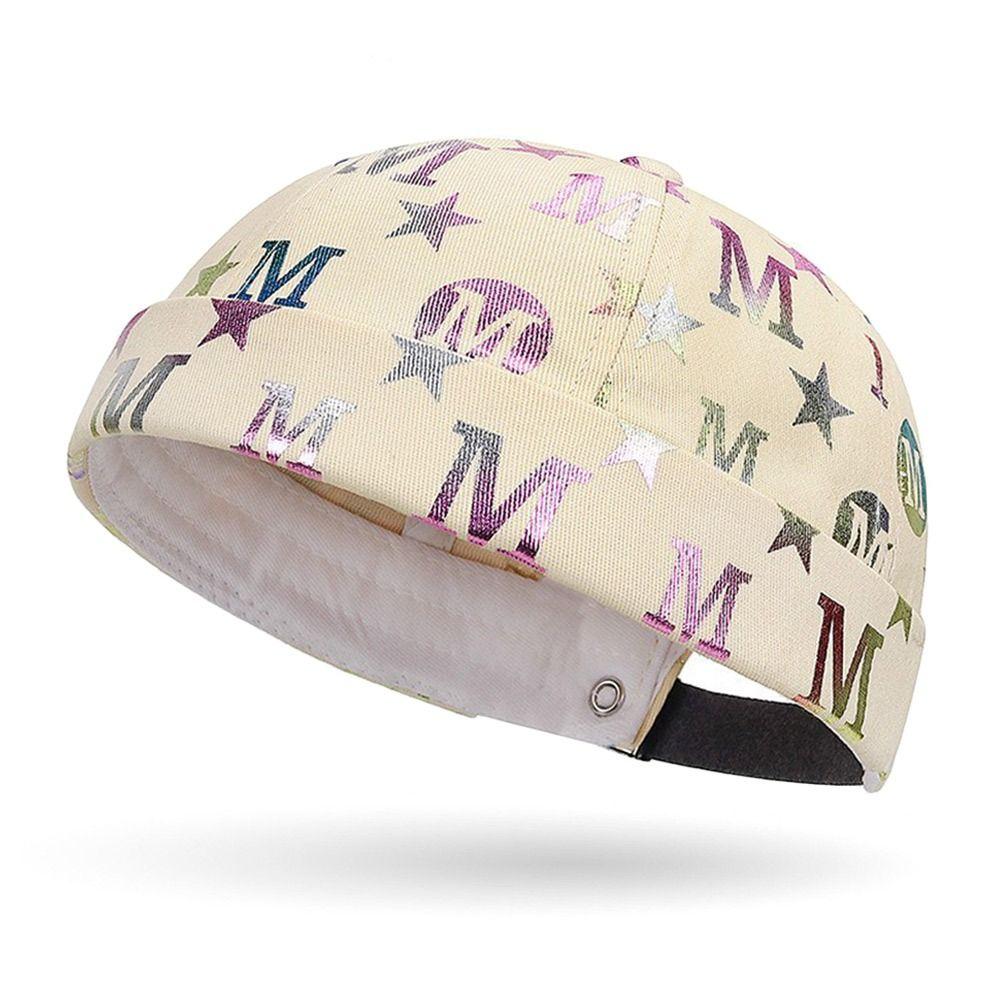 Fashion Hip Hop Beanie Street Hat Cotton Adjustable Skullcap Solid Color Stained Star Melon Beanie Cap Outdoor