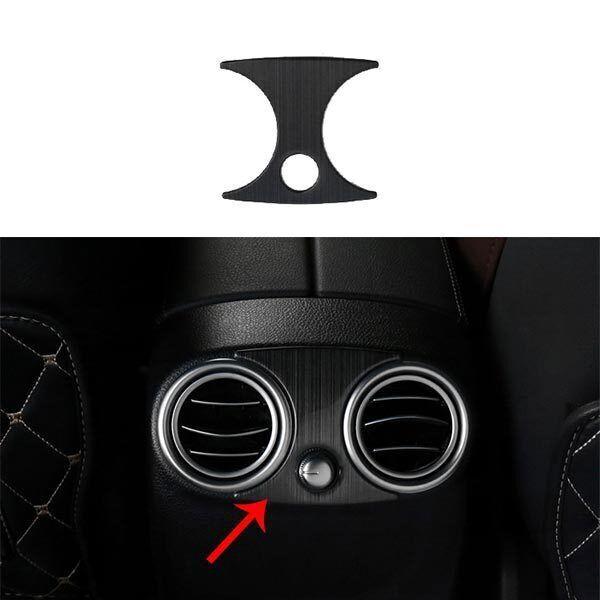 Cover Trim Rear Air Outlet Vent Fit For Benz GLC X253 2016- Black Steel 1PCS
