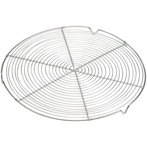 Tiger Crown Rotating Cake Cooler, Silver, 270 x 18mm, Handmade Cake Cooler, 270mm, 18-8 Stainless Steel, Round, with Feet, 1085