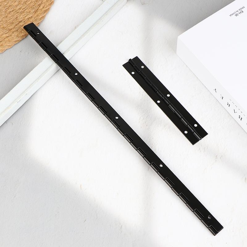 Row Hinge 270° Open Long Line L 380/153mm W 26mm Iron Black Continuous Piano Hinge Furniture Jewelry Gift With Free Screws