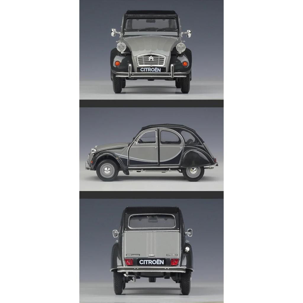 Welly 1/24 Citroen 2CV 6 Charleston Alloy Classic Vintage Car Model Diecast Metal Toy Classic Car Model Collection Gift