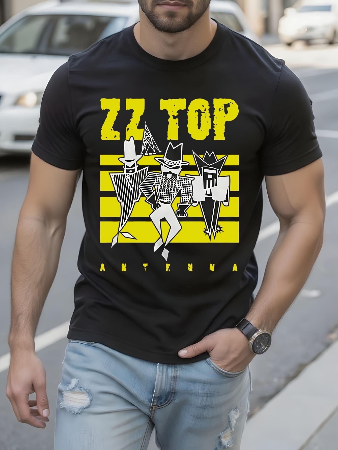 ZZ Top Antenna Graphic Tshirt Graphic Tshirt for Men - Bl... XXXXL