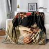 Good omens movie print blanket kids warm nice flannel soft comfortable home travel blanket bed blanket birthday gift