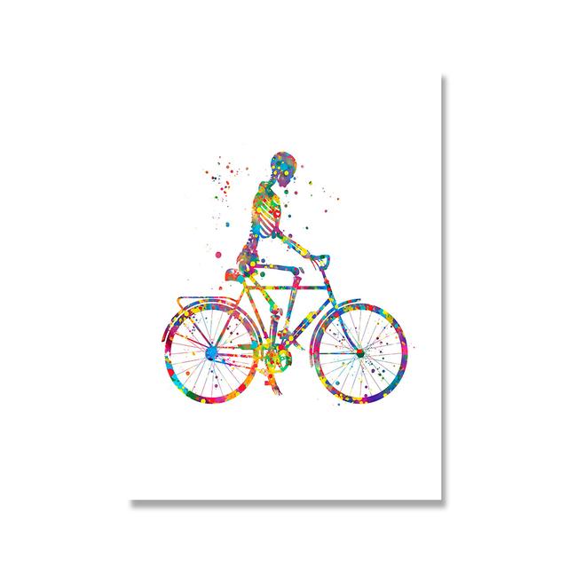 

Движущийся скелет, силуэт, художественный принт, скелет, анатомия, прогулка, бег, велосипед, медицинский плакат, подарок, настенная живопись на холсте, Декор для клиники 21cm×30cm NoFrame