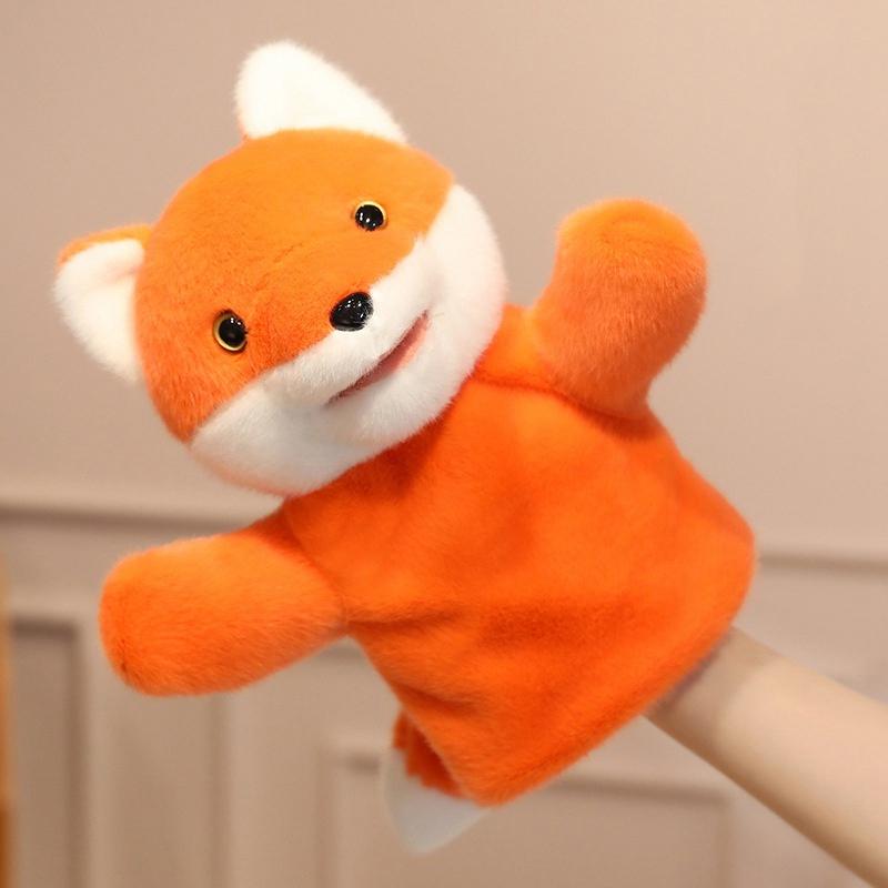 Cartoon Animal Plush Hand Puppet, Movable Mouth Interactive Glove Doll, Kids Early Education Storytelling Soothing Toy Universal Multiple Styles