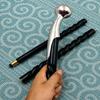 Schwarzer Holzstock Messing Silber Buba Kopfgriff Sammlerstück Geschenk für Ihn 93,98 cm
