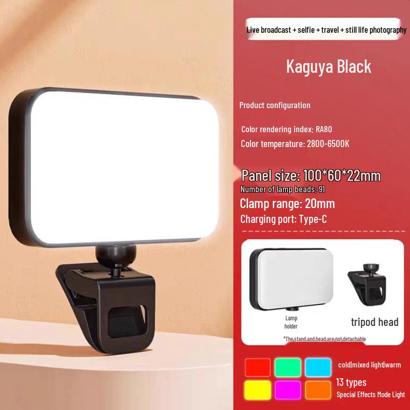 Luz de Preenchimento LED Compacta de Mão para Fotografia Móvel e Transmissão ao Vivo