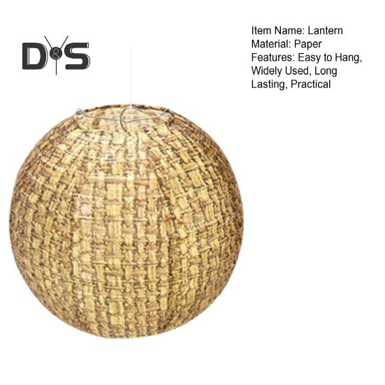 1/9ks Sada papírových lampionů Rustikální jutový design Snadné zavěšení Ručně vyráběné závěsné lampiony Svatební party dekorace