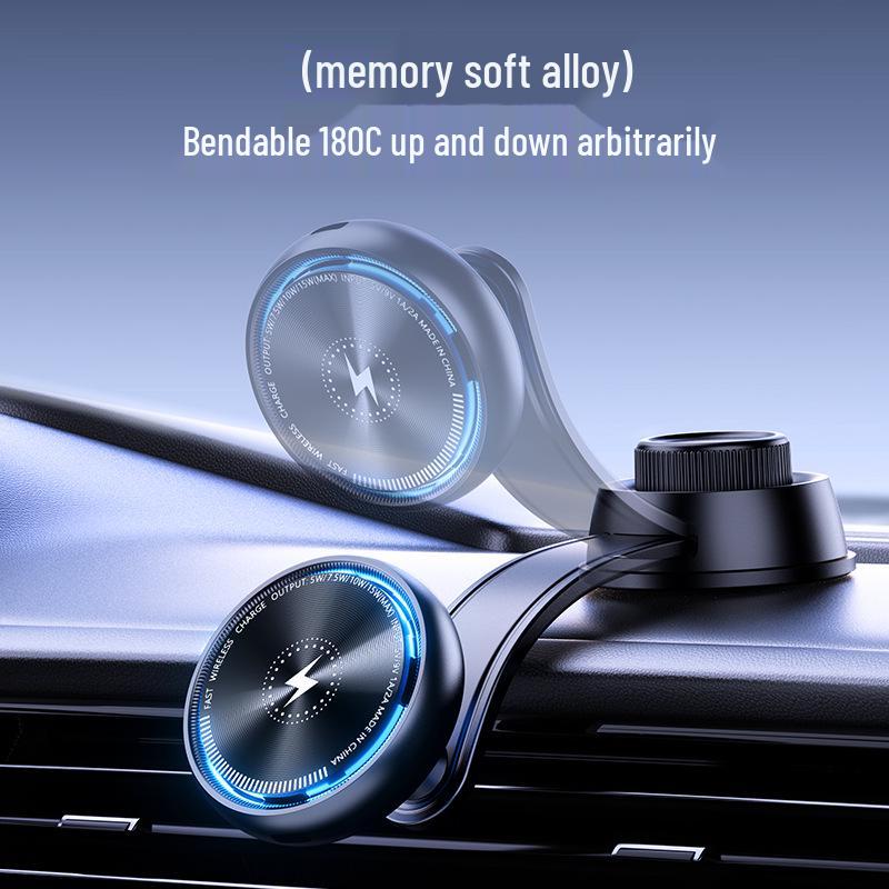 Magnetic Car Phone Holder with 15W Wireless Fast Charging & Cooling