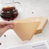 100 Pcs with Handle Cone Coffee Filter Paper Disposable Coffee Dripper Coffee Maker Paper  Travel