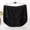 Plus Size Modal Cotton Seamless Mid-High Waist Triangle Panties for Women