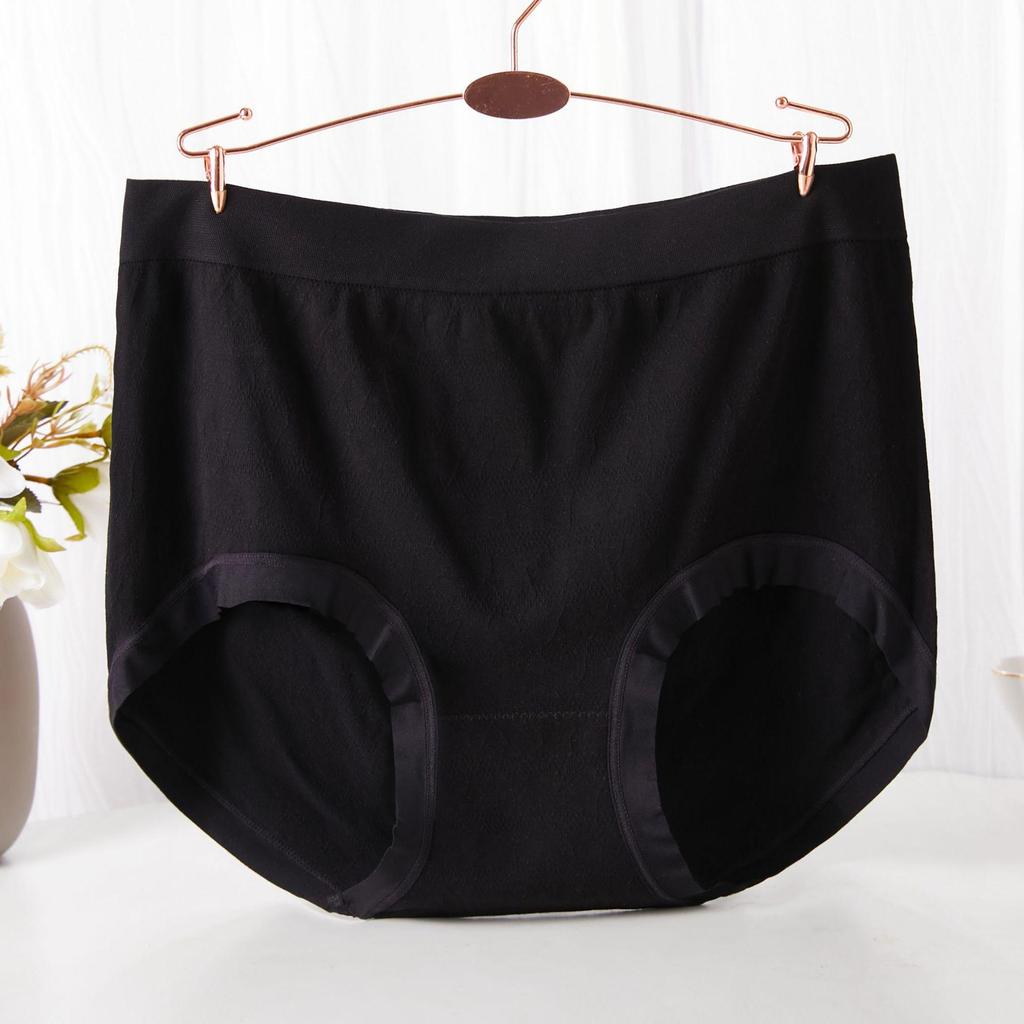 Plus Size Modal Cotton Seamless Mid-High Waist Triangle Panties for Women