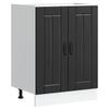 VidaXL Lucca Black Engineered Wood Washbasin Base Cabinet, Kitchen Base Cabinet, Kitchen Drawer Base Cabinet, Cabinet 853678