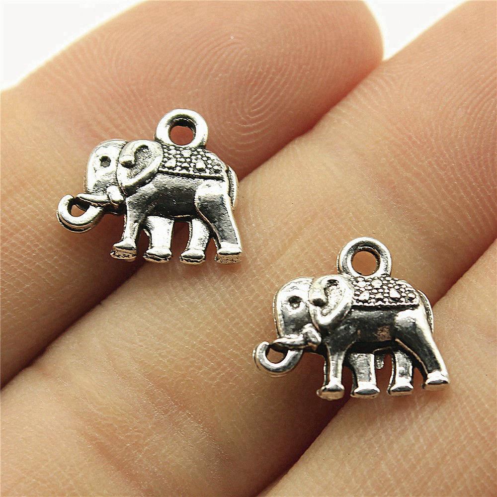 Charms Small Elephant Pendants Kids' Jewelry Materials QC115