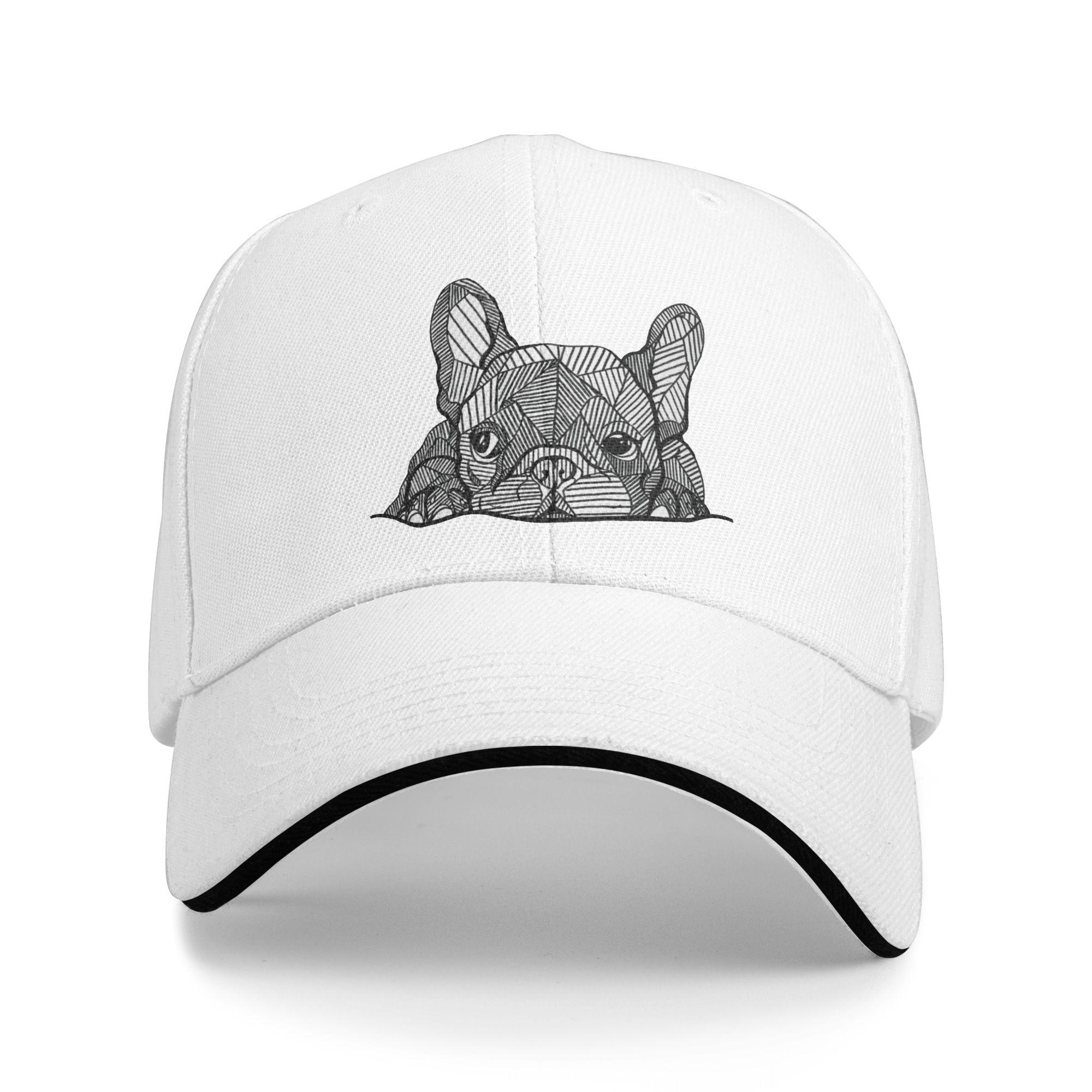 

Custom Unisex Funny Frenchie Puppy French Bulldog Baseball Cap Adult Adjustable Dad Hat for Unisex WoUnisex Hip Hop Snapback Caps One Size