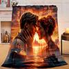 1PC Love On The Tita-nic Flannel Blanket Gift, Suitable for Both Men And Women, Soft Ideal for Beds And Sofa, Birthday Or Christmas Gift
