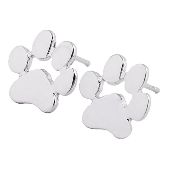 

Women Fashion Dog Cat Palm Paw Ear Stud Earrings Party Jewelry Accessories Gift срібний