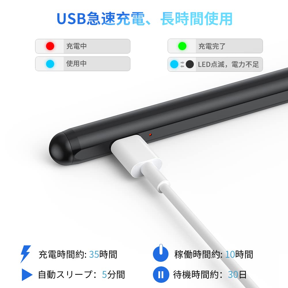 JAMJAKE Stylus Pen for iPad, Replacement for Apple Pencil, Fast Charging, Ultra-Fine Tip, High Sensitivity, Tilt Sensitivity, Magnetic Adsorption,