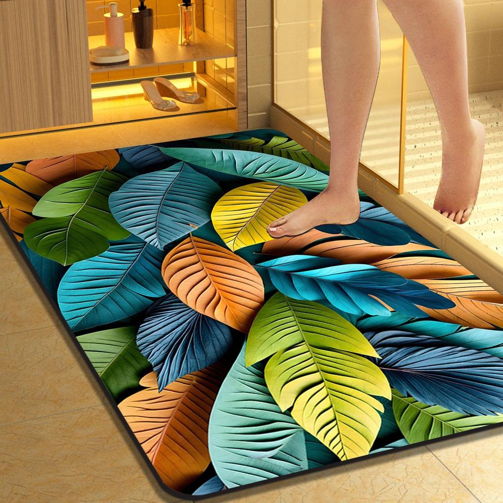 Diatomaceous Earth Bathroom Mat, Non-slip, Absorbent, Wash-free Soft Mat, Bathroom Entryway Door Mat