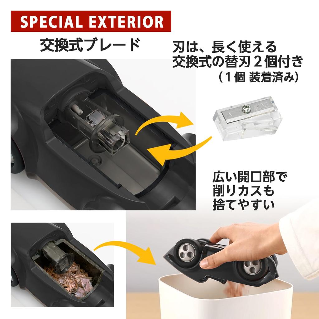 Exclusive Plus Pencil Pencil Black [Amazon Color] Sharpener, Sharpen! Sharpen! FS-660 84-083