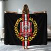 Deltras Fc Print Flannel Blanket High Quality Warm Comfortable Cover for All Seasons Perfect for Gifts Home Decor