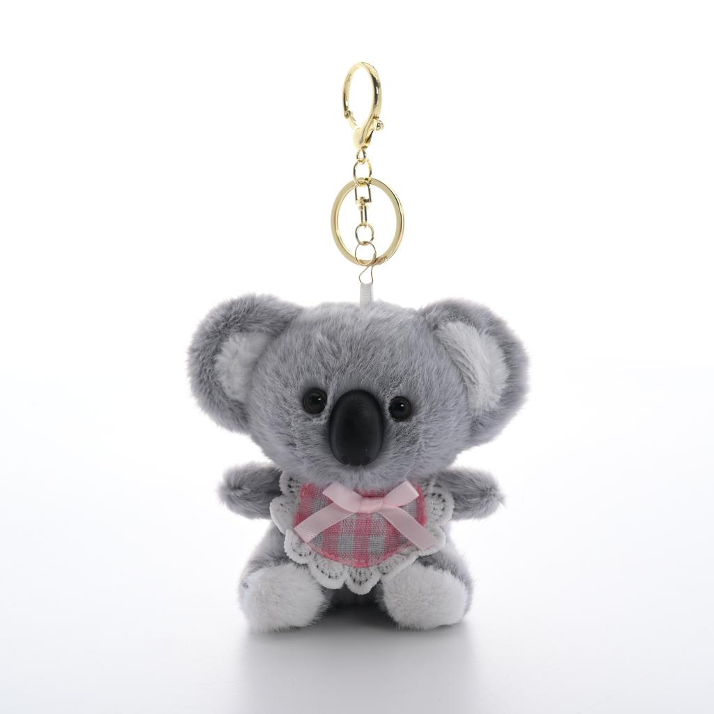 Nuova Peluche Koala Carino con Fiocco, Portachiavi Giocattolo, Animale Super Morbido e Soffice, Decorazione Zaino Koala, Regalo per Bambini