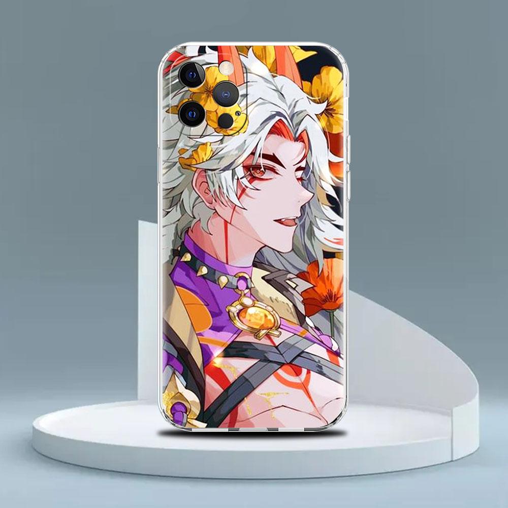 Genshin Impact Raiden Shogun Baal Clear Case For Apple iPhone 13 11 14 12 Pro 7 8 Plus XR X XS Max 6 6S 13Pro Phone Cover
