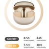 Qcy Bluetooth Earphones, Active Noise Cancellation, Low Latency, Noise Reduction, Green