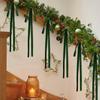Christmas Trees Bows 6Pcs Christmas Decorative Wrapping Pull  Bows For Christmas Tree Decoration Front Doors Outdoor Activities