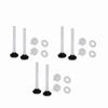 3 Pair White Toilet Tank Bolts POM Plastic Rubber Material Toilet Tank to Bowl Screws  Toilet Repair